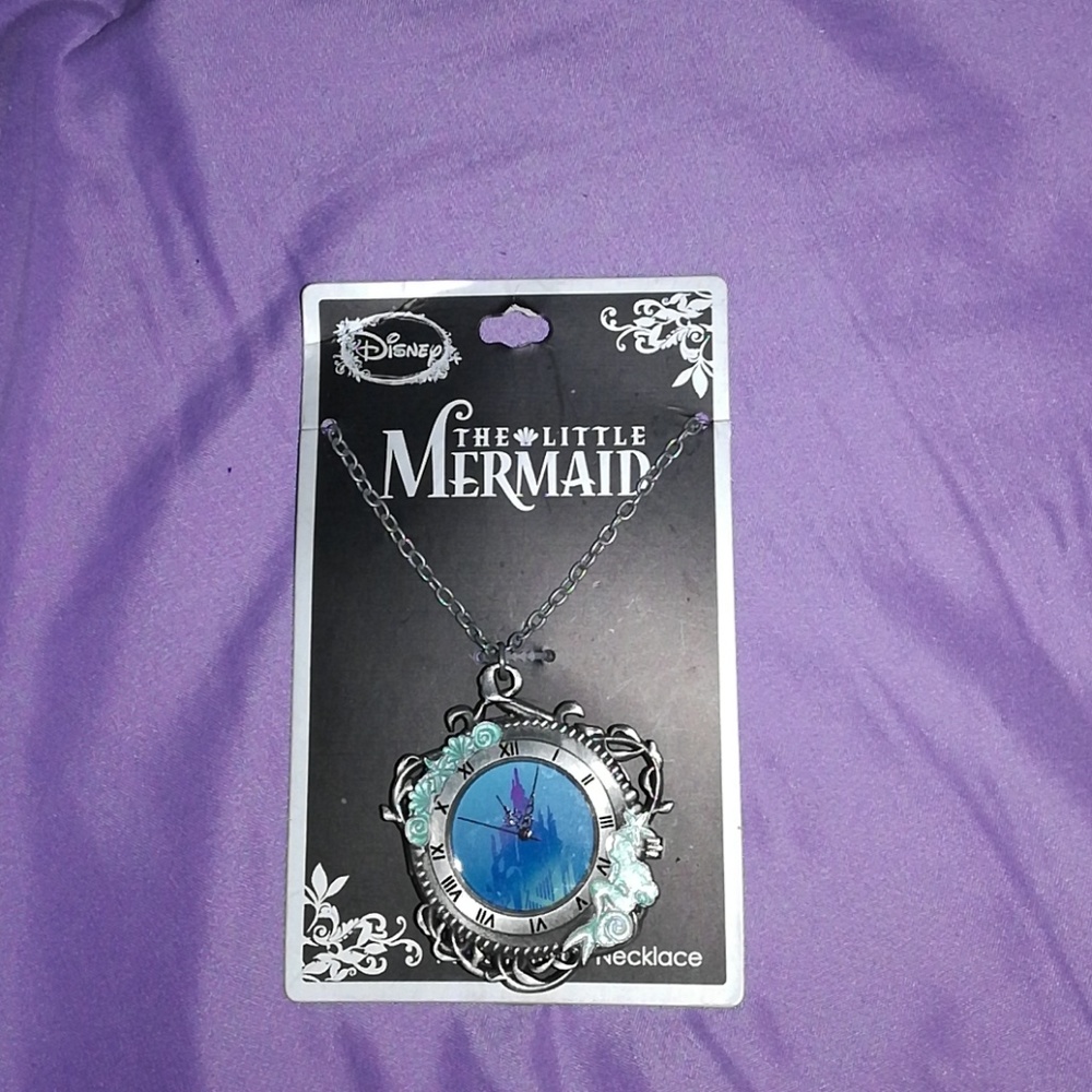 Brand New Little Mermaid Pocket Watch Necklace